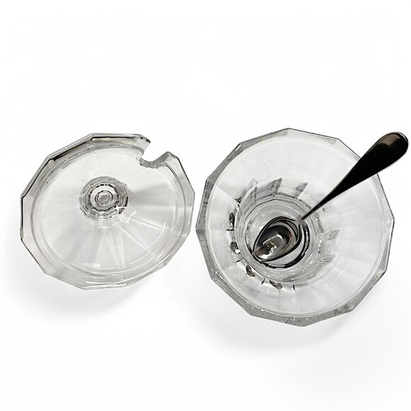 VTG Dansk International Design LTD Full lead Crystal Condiment Jar W/Lid & Spoon - Picture 4 of 10